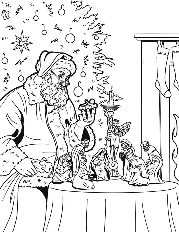 Spirit of Christmas Coloring Page