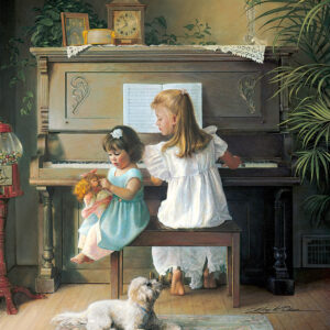 painting children piano
