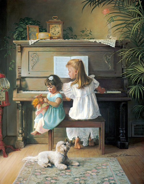 painting children piano