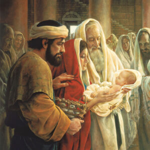 mary joseph simeon baby jesus at temple in jerusalem