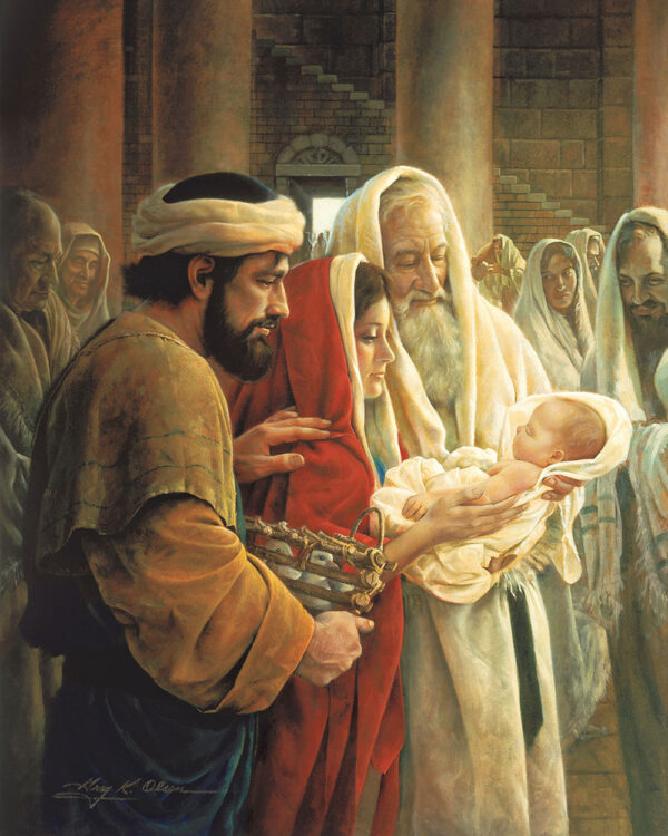 mary joseph simeon baby jesus at temple in jerusalem
