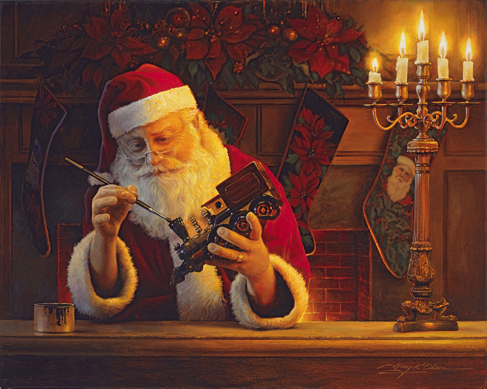 Christmas Eve Touch Up by Greg Olsen