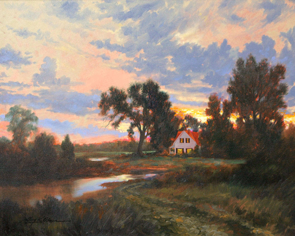 At Home for the Evening: Original (sold) by Greg Olsen