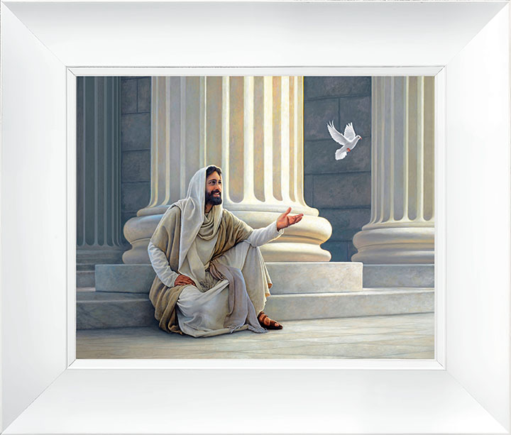 And the Truth Shall Make You Free - 24×28 Framed Art - White by Greg Olsen