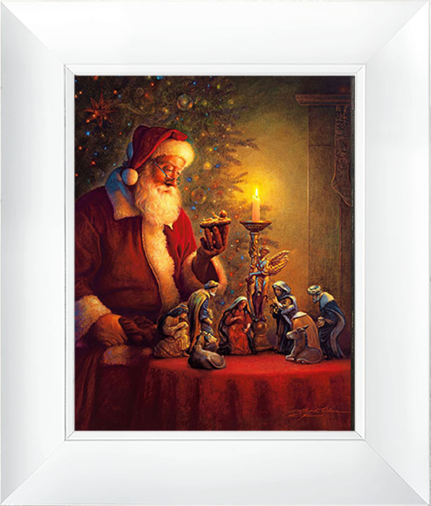 The Spirit of Christmas - 23x27 Framed Art - White by Greg Olsen