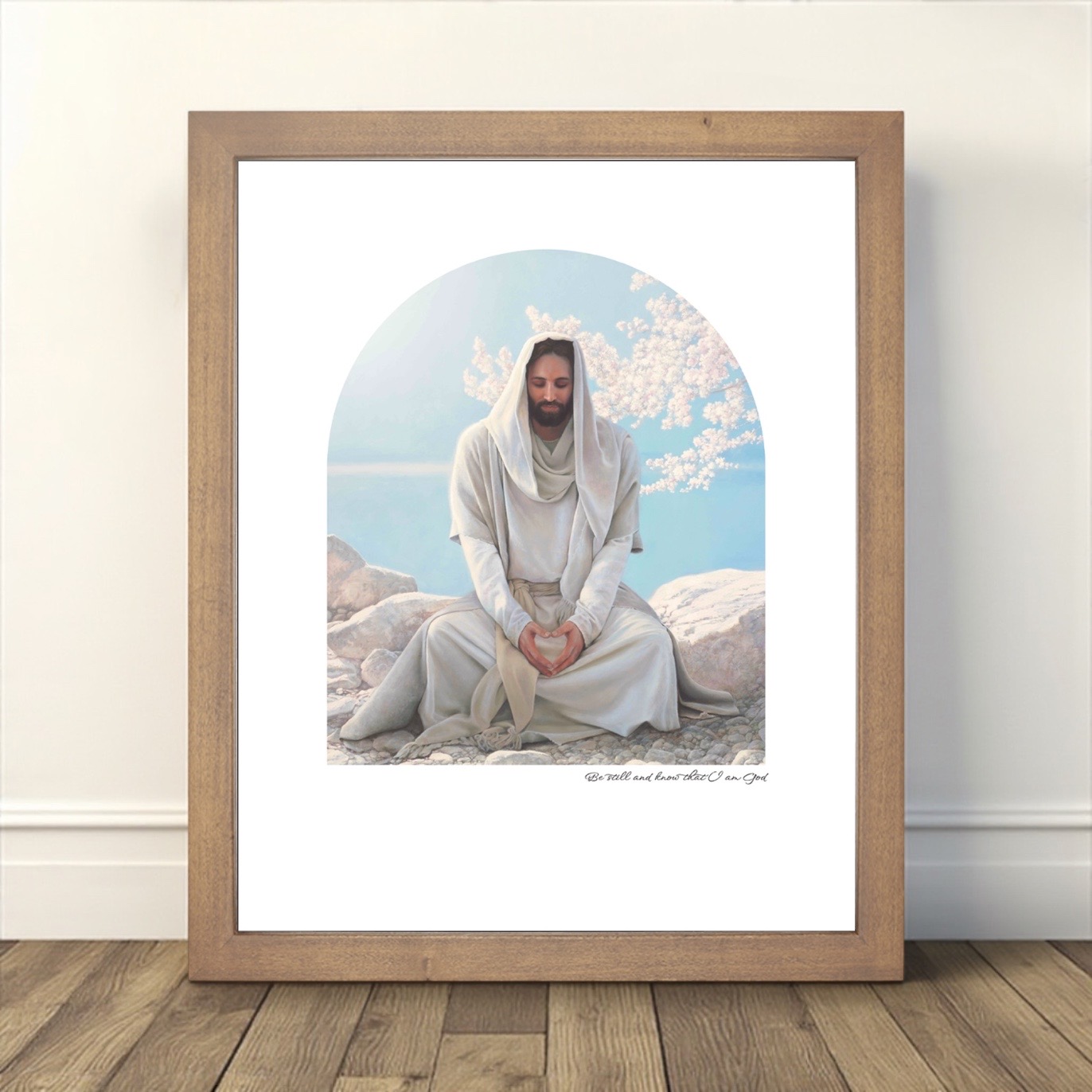As I Have Loved You – 18×22 Chestnut Frame