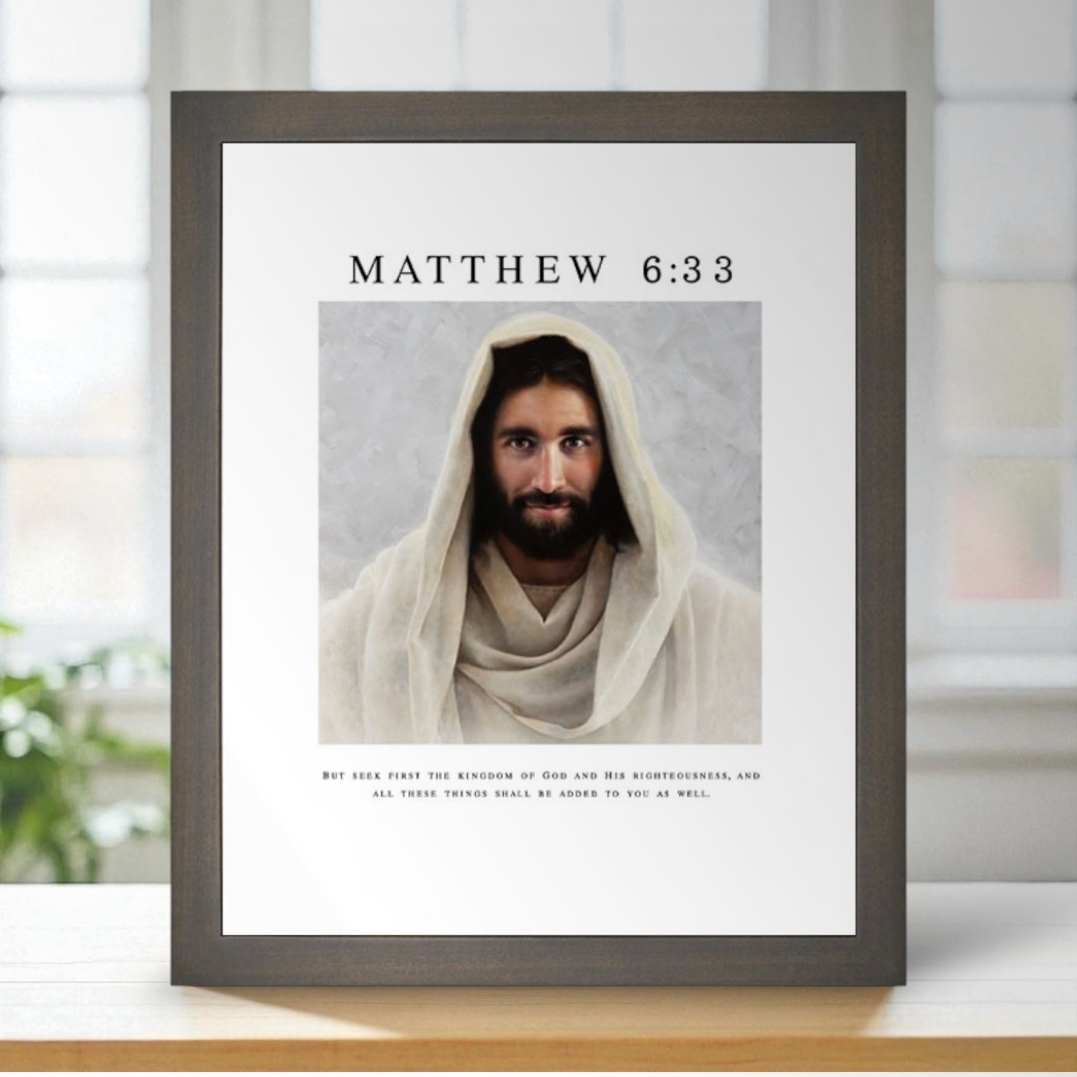 Jesus of Nazareth – 18×22 Ebony Frame