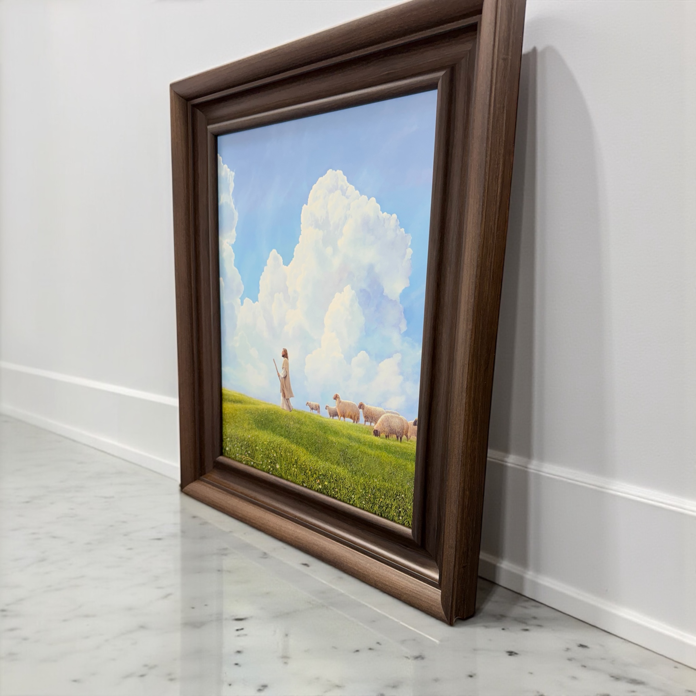 Greener Pastures – Walnut Framed Paper Print