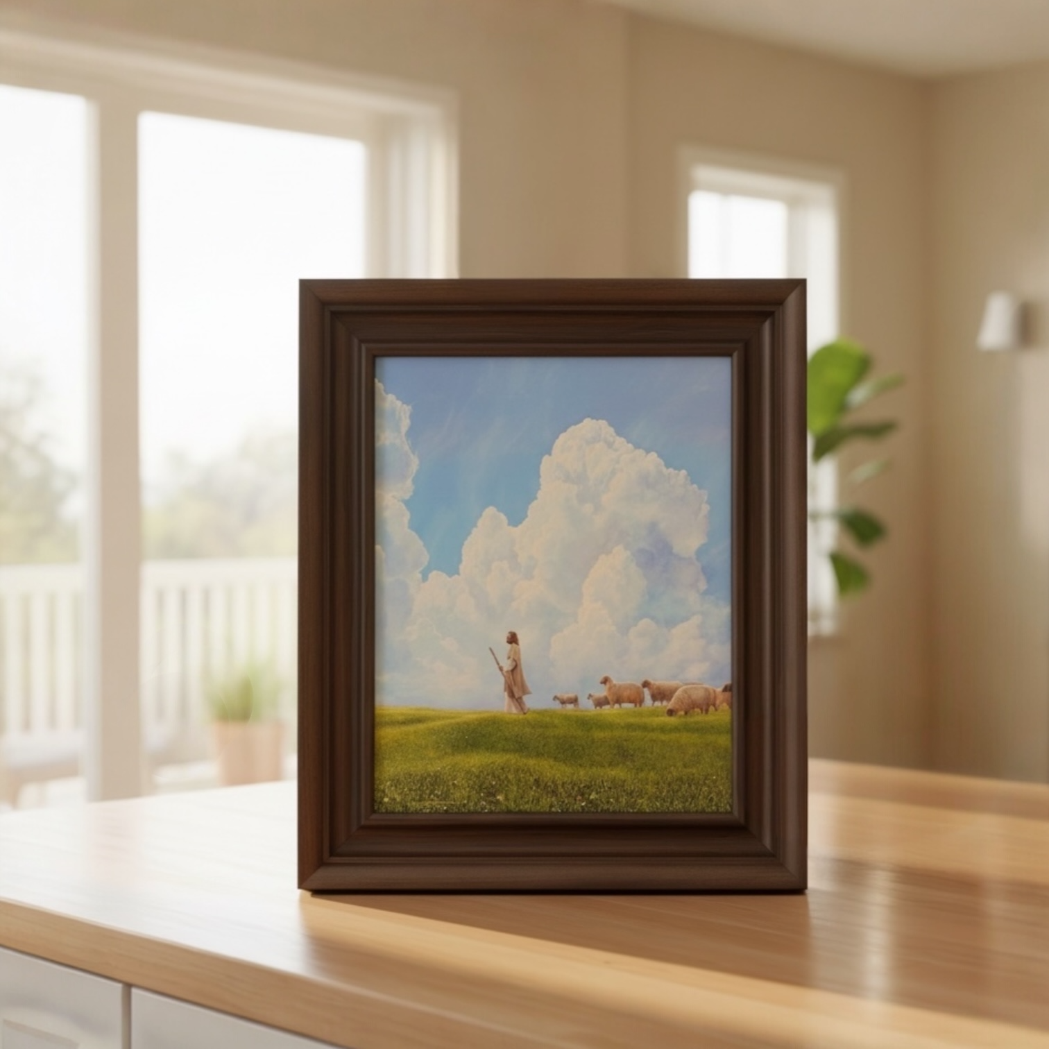 Greener Pastures – Walnut Framed Paper Print